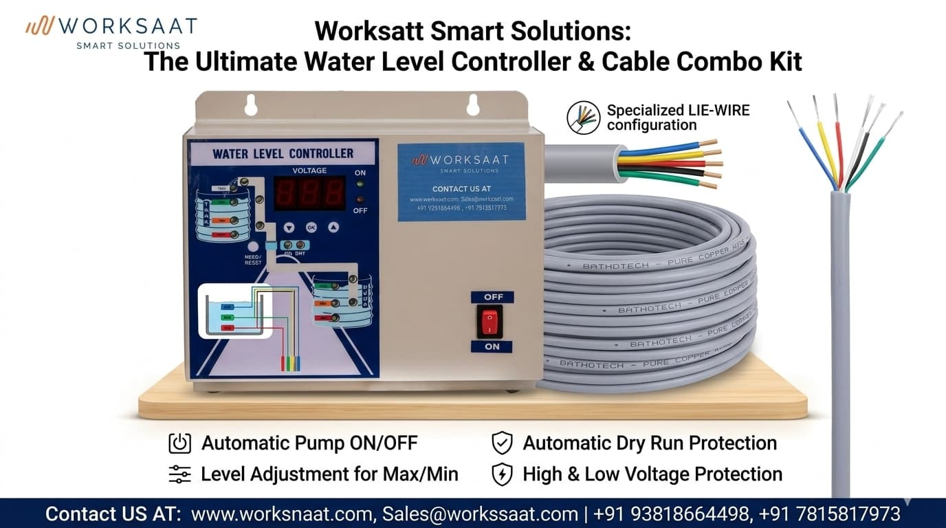 3 Phase Submesserible 440V AC-Automatic Water Level Controller+Cable+Installation -Combo
