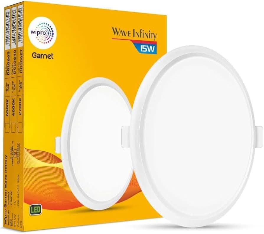 Wave Plus-15W LED Panel Light-Slim-Cool White-Wipro