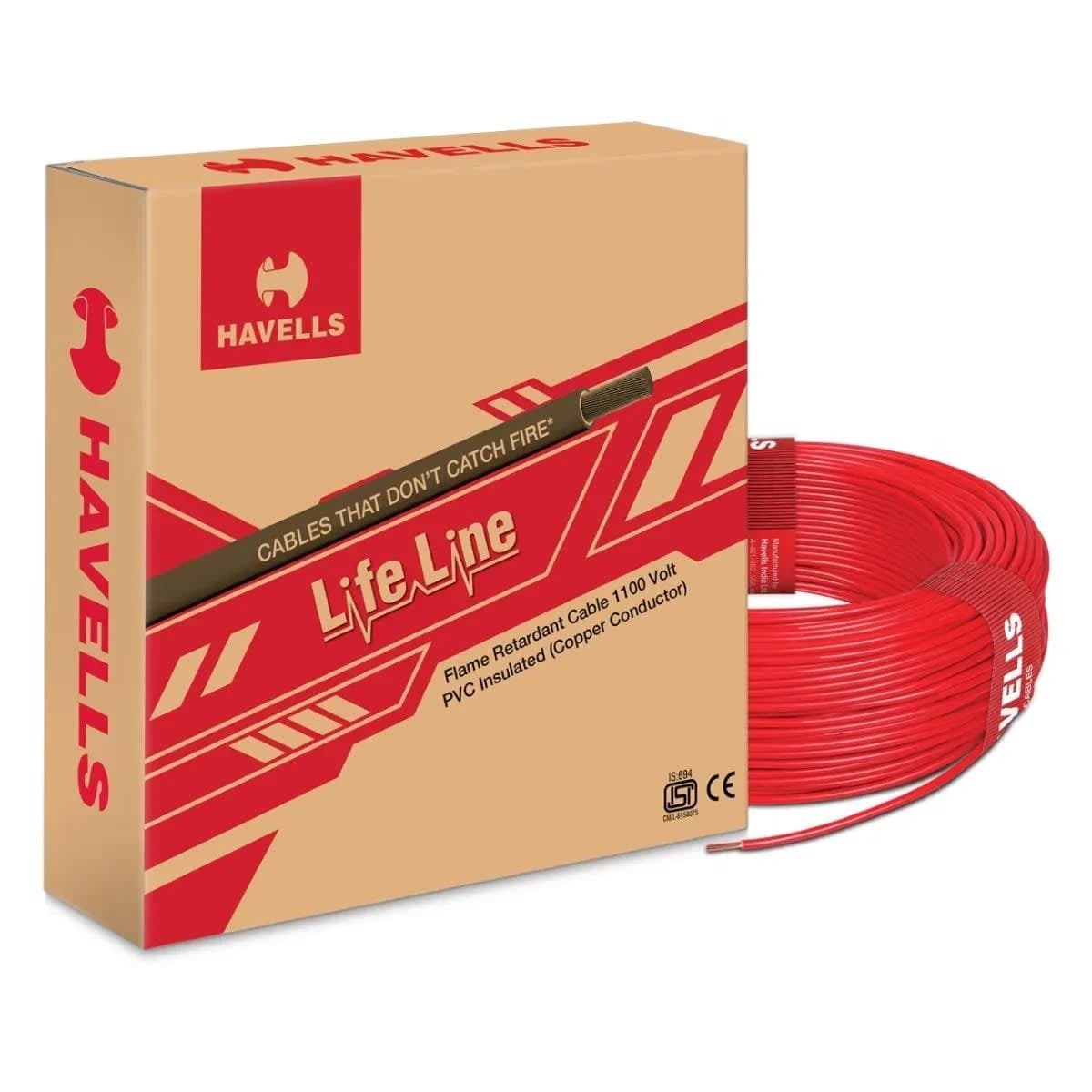 Havells 2.5 sq mm Copper Cable-90mtrs bundel