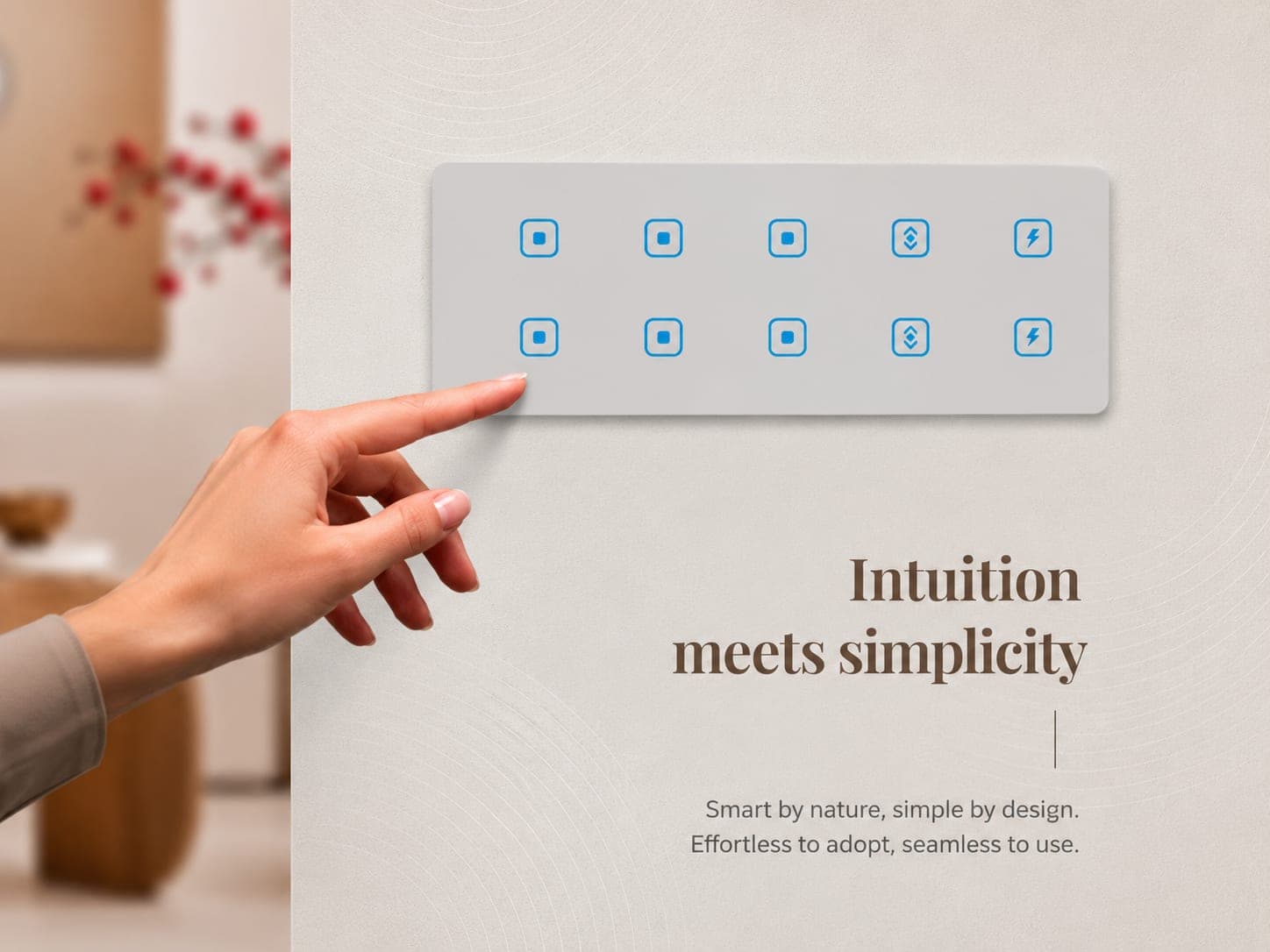 Touch 10 Switch-8M-Acrylic – Light Grey