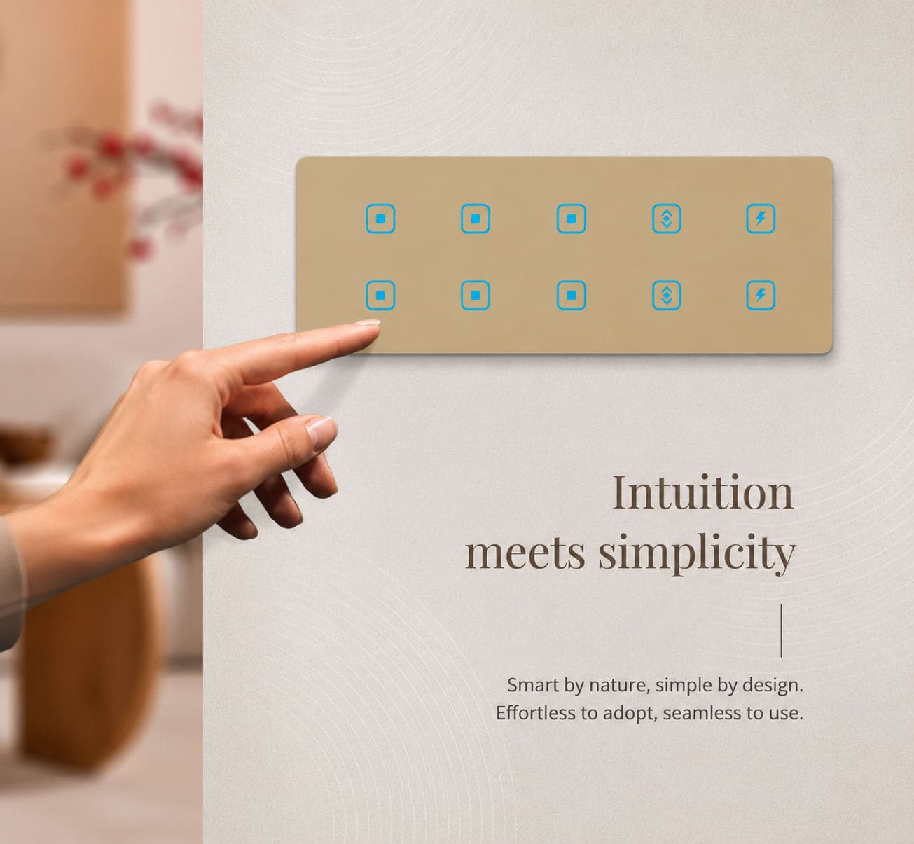 Touch 10 Switch-8M-Acrylic – Gold