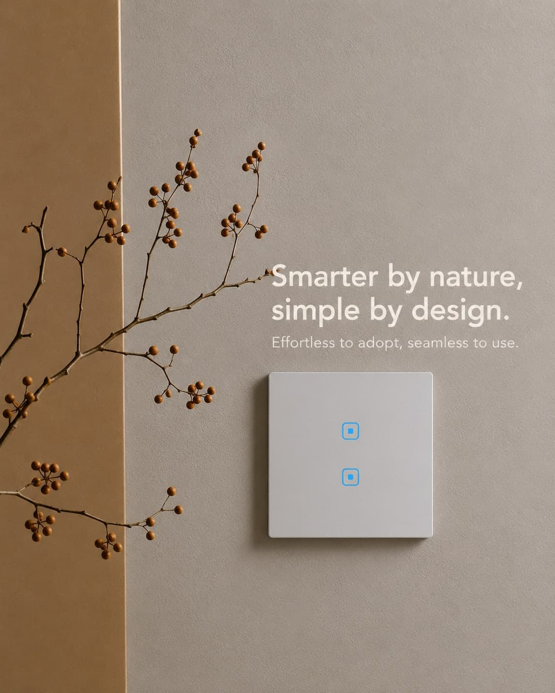 Touch 2 Switch -2M-Acrylic – Light Grey