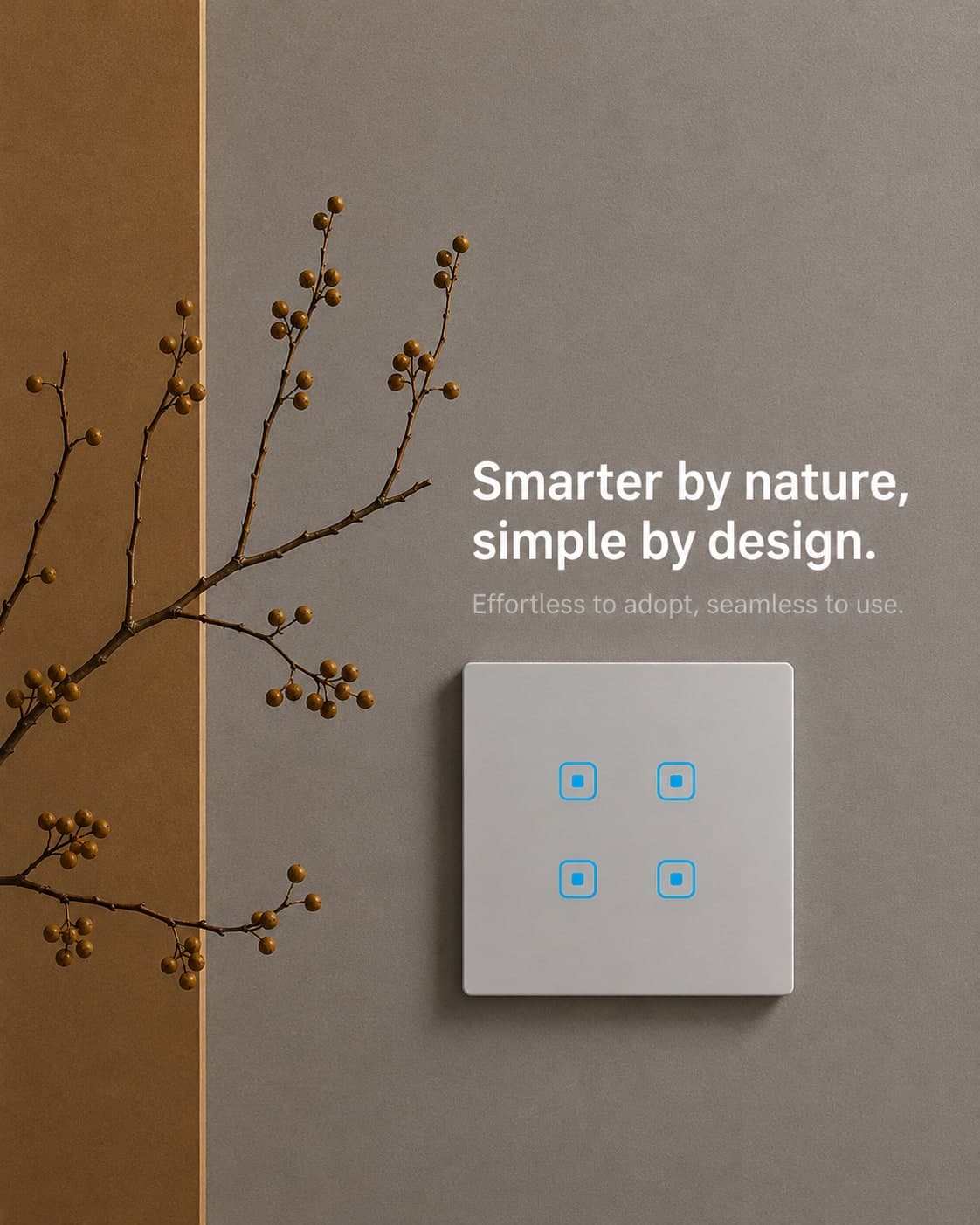 "Touch 4 Switch -2M-Acrylic – Light grey